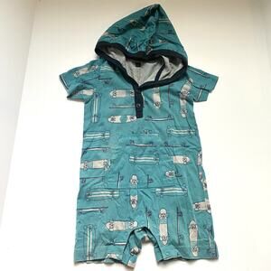 Tea Collection Skateboard Hooded Romper